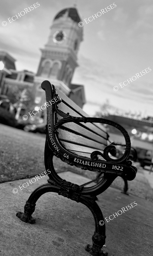 Mystic Falls Clocktower B&W Photography Print