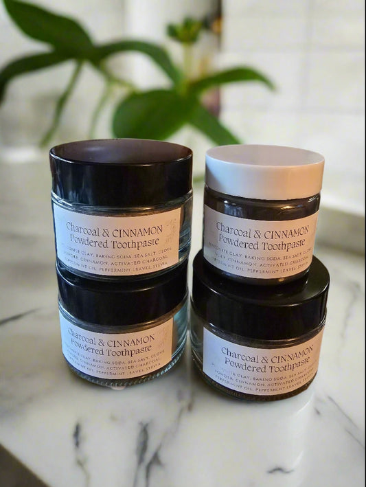 Charcoal & Cinnamon Powdered Toothpaste (Organic, Whitening)